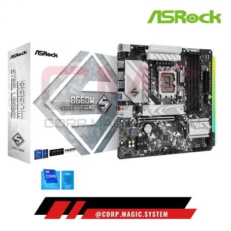 ASROCK B660M STEEL LEGEND 4xDDR4 2xM.2 HDMI/DP