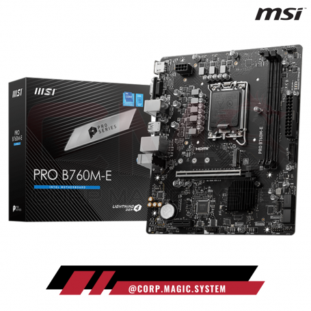 PLACA MSI PRO B760M-E INTEL 2xDDR5 1xM.2 LGA1700 HDMI/VGA