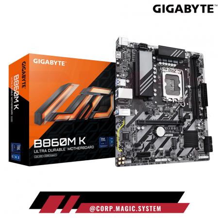 PLACA GIGABYTE B860M K ULTRA DURABLE INTEL LGA1851 2xDDR5 2xM.2 HDMI