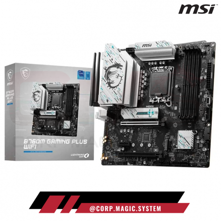 MSI B760M GAMING PLUS WIFI GEN4 INTEL WIFI6E/BLUETOOTH5.3 4xDDR5 2xM.2 HDMI/HDMI/DP/DP