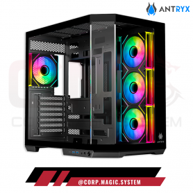 CASE ANTRYX FX800 BLACK ARGB 4xFANS TYPO-C S/FUENTE V/TEMPLADO