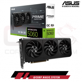 ASUS PRIME RTX 5060 GEFORCE 3xFANS 8GB GDDR7 PCIE5.0 OC EDITION NVIDIA HDMI/DP/DP/DP