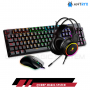 KIT TECLADO MECANICO, AUDIFONOS Y MOUSE ANTRYX GC-3100 X3 BLACK SWITCH ROJO RGB