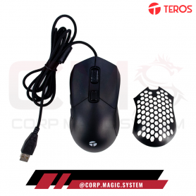 MOUSE GAMING TEROS TE-1232G RGB USB DPI7200 BOTONES:7