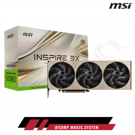 MSI RTX 5080 GEFORCE INSPIRE 3X FANS 16GB GDDR7 OC DP/DP/DP/HDMI 256-BITS