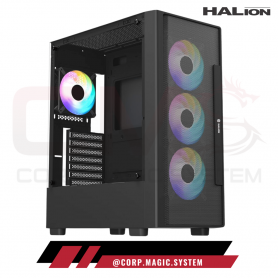 CASE HALION TRITON C02 ATX GAMER 4FANS ARGB S/FUENTE