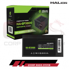 FUENTE DE PODER HALION 600W GAMING HA-GFX600 ESPORTS