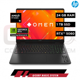 HP OMEN 16-AP0008LA AMD RYZEN 9 8940HX | RAM 24GB DDR5 | SSD 1TB M.2 NVM | RTX 5060 8GB | 16.0" 2K IPS