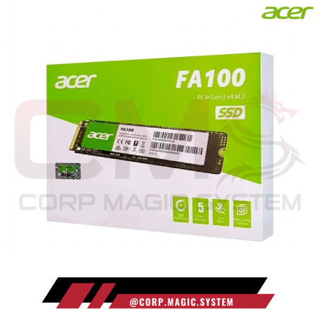 ACER 256GB FA100 PCIE GEN3 X4 M.2 SSD RS3300MB/S WS2700MB/S