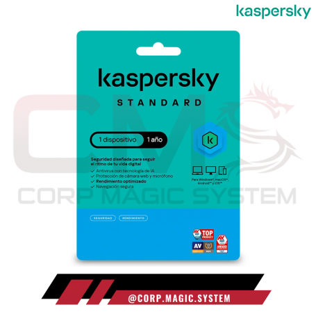 ANTIVIRUS KASPERSKY STANDARD 1 PC 12 MESES
