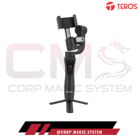 ESTABILIZADOR TEROS TE-7056N GIMBAL, 360° CON RASTREADOR IA, PARA SMARTPHONE