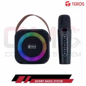 PARLANTE TEROS TE-6013N KARAOKE BLUETOOTH C/MICROFONO LED