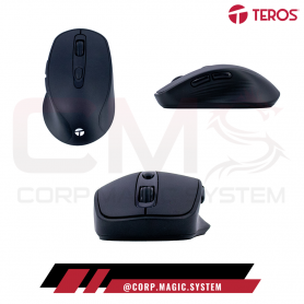 MOUSE TEROS TE-1235S INALAMBRICO NEGRO