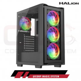 CASE GAMER HALION TITAN 108 4xFANS ARGB S/FUENTE V/TEMPLADO