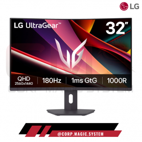 MONITOR LG 32" G6 ULTRAGEAR 32G600A-B CURVO PANEL VA 2K QHD 180HZ 1MS HDMI/HDMI/DP